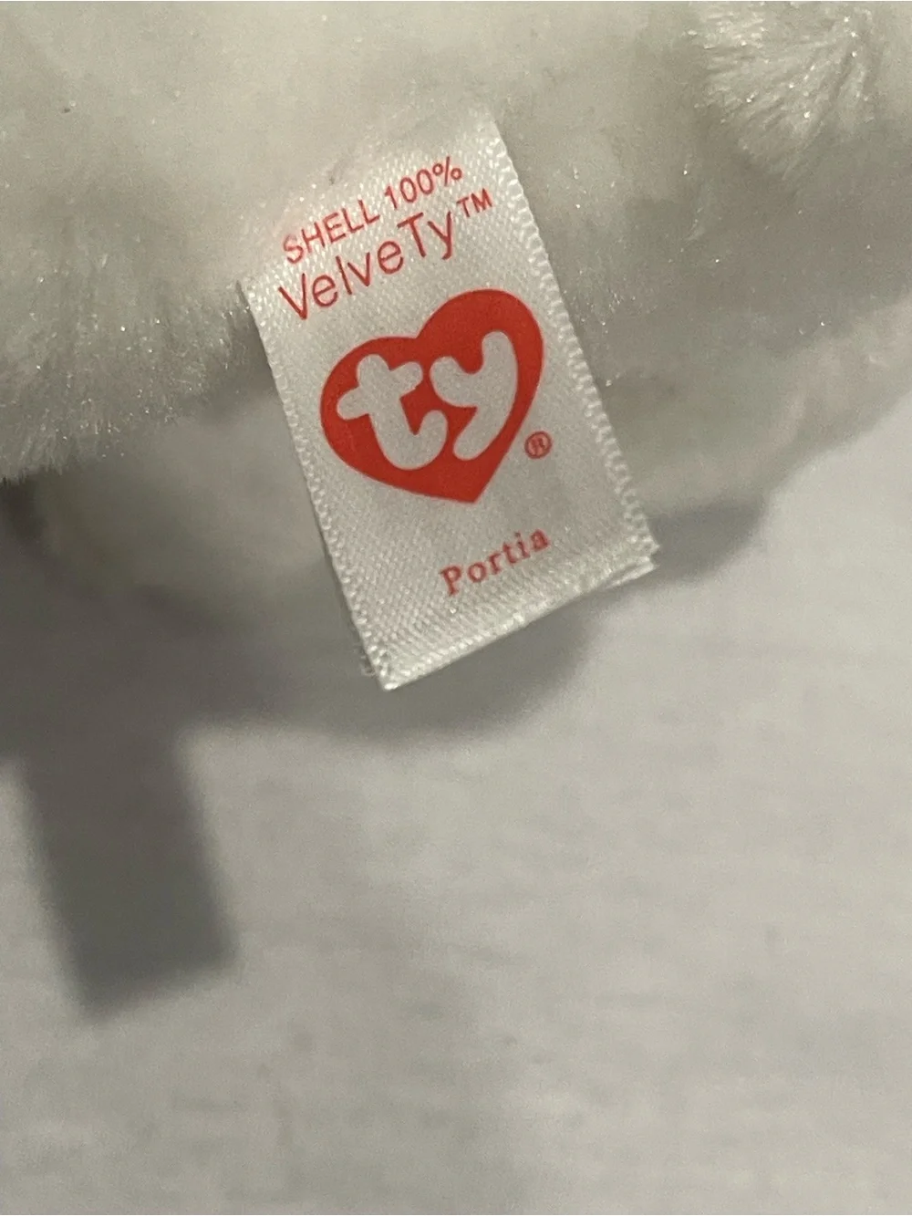 Ty Brown and White Plush Puppy with Blue Eyes